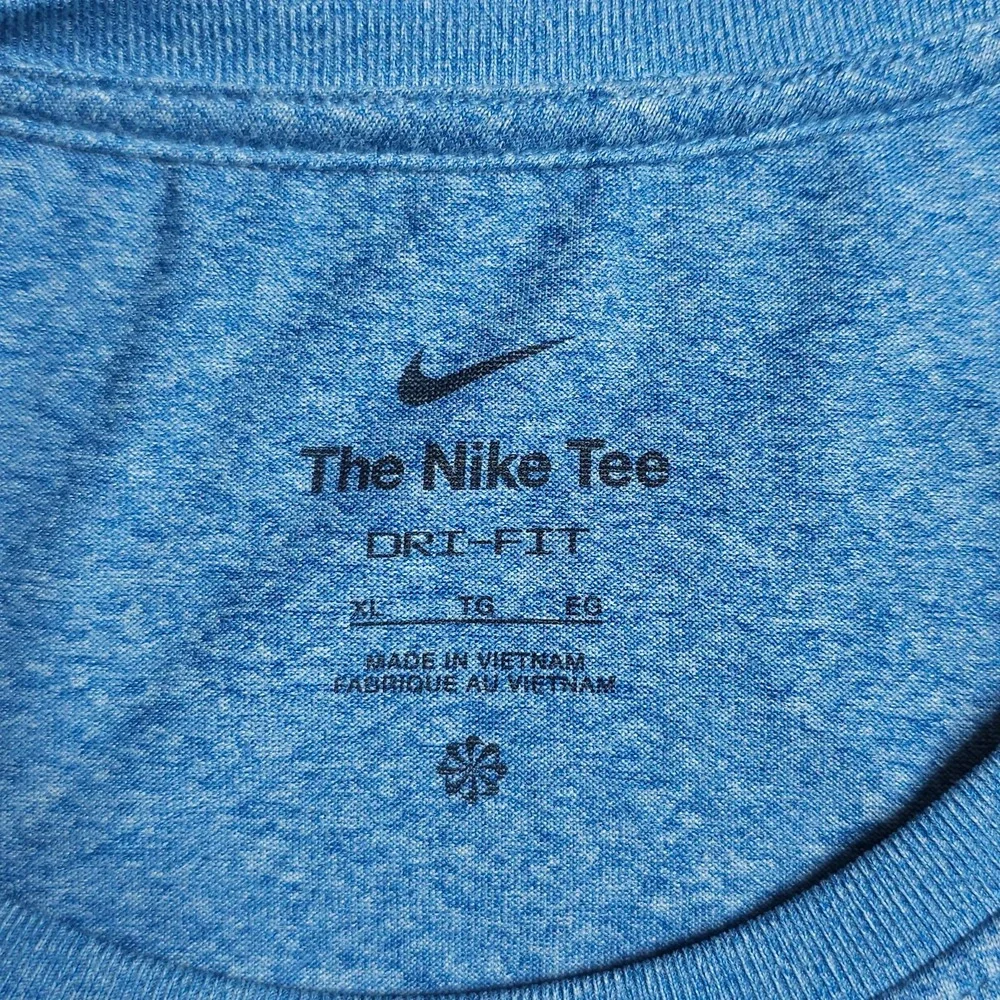 Nike Dri Fit Tank Tee Womens XL Blue Sleeveless Scoop Neck Running Training Gym
